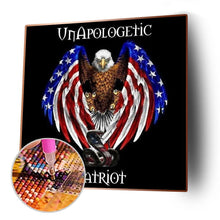 Lade das Bild in den Galerie-Viewer, Adler - voller runder Diamant - 30x30cm