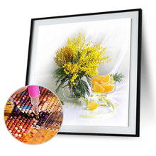 Lade das Bild in den Galerie-Viewer, Blumen - voller runder Diamant - 30x30cm