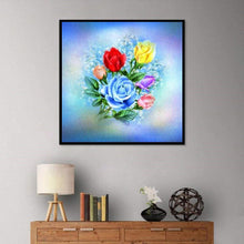Lade das Bild in den Galerie-Viewer, Blumen - voller runder Diamant - 30x30cm