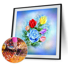 Lade das Bild in den Galerie-Viewer, Blumen - voller runder Diamant - 30x30cm