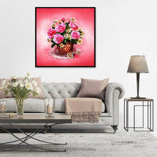 Lade das Bild in den Galerie-Viewer, Blumen - voller runder Diamant - 30x30cm