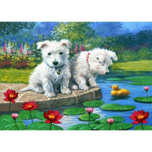 Lade das Bild in den Galerie-Viewer, Hund Tier - voller runder Diamant - 40x30cm