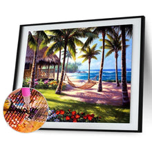 Lade das Bild in den Galerie-Viewer, Strand Kokos xmas - voller quadratischer Diamant - 50x40cm