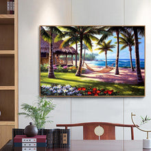 Lade das Bild in den Galerie-Viewer, Strand Kokos xmas - voller quadratischer Diamant - 50x40cm