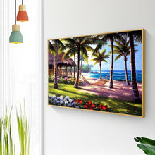 Lade das Bild in den Galerie-Viewer, Strand Kokos xmas - voller quadratischer Diamant - 50x40cm
