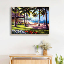 Lade das Bild in den Galerie-Viewer, Strand Kokos xmas - voller quadratischer Diamant - 50x40cm
