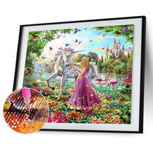 Lade das Bild in den Galerie-Viewer, Gnus und Mädchen - voller quadratischer Diamant - 50x40cm