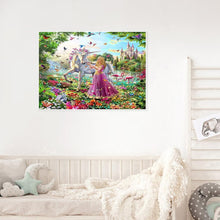 Lade das Bild in den Galerie-Viewer, Gnus und Mädchen - voller quadratischer Diamant - 50x40cm