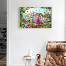 Lade das Bild in den Galerie-Viewer, Gnus und Mädchen - voller quadratischer Diamant - 50x40cm