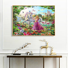 Lade das Bild in den Galerie-Viewer, Gnus und Mädchen - voller quadratischer Diamant - 50x40cm