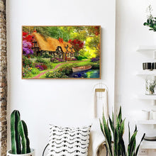 Lade das Bild in den Galerie-Viewer, Hütte Weihnachten - voller quadratischer Diamant - 50x40cm