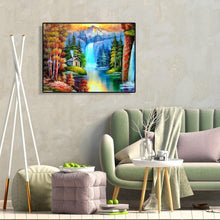 Lade das Bild in den Galerie-Viewer, Wasserfall - voller quadratischer Diamant - 50x40cm