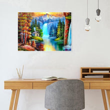 Lade das Bild in den Galerie-Viewer, Wasserfall - voller quadratischer Diamant - 50x40cm