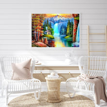 Lade das Bild in den Galerie-Viewer, Wasserfall - voller quadratischer Diamant - 50x40cm