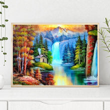 Lade das Bild in den Galerie-Viewer, Wasserfall - voller quadratischer Diamant - 50x40cm