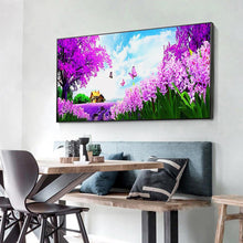 Lade das Bild in den Galerie-Viewer, Schmetterling fliegen - voller runder Diamant - 100x50cm