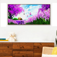 Lade das Bild in den Galerie-Viewer, Schmetterling fliegen - voller runder Diamant - 100x50cm