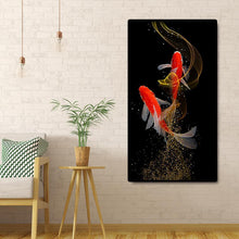 Lade das Bild in den Galerie-Viewer, Fisch - volle Runde Diamant-Malerei - 85x45cm