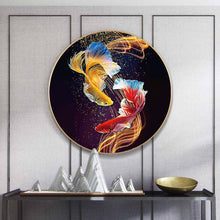 Lade das Bild in den Galerie-Viewer, Fisch - voller runder Diamant - 40x40cm