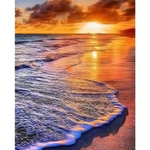Lade das Bild in den Galerie-Viewer, Abendstrand - voller runder Diamant - 30x40cm