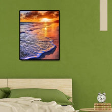 Lade das Bild in den Galerie-Viewer, Abendstrand - voller runder Diamant - 30x40cm