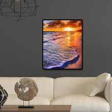 Lade das Bild in den Galerie-Viewer, Abendstrand - voller runder Diamant - 30x40cm