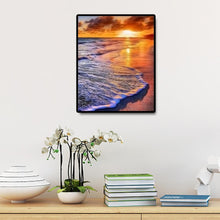 Lade das Bild in den Galerie-Viewer, Abendstrand - voller runder Diamant - 30x40cm