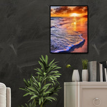 Lade das Bild in den Galerie-Viewer, Abendstrand - voller runder Diamant - 30x40cm