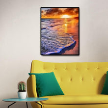 Lade das Bild in den Galerie-Viewer, Abendstrand - voller runder Diamant - 30x40cm