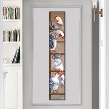 Lade das Bild in den Galerie-Viewer, Hühnertier - voller runder Diamant - 25x115cm