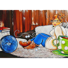 Lade das Bild in den Galerie-Viewer, Mädchen - voller runder Diamant - 40x30cm