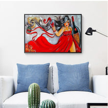 Lade das Bild in den Galerie-Viewer, Mädchen - voller runder Diamant - 40x30cm