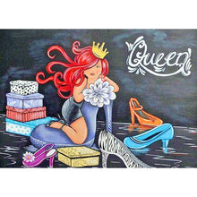 Lade das Bild in den Galerie-Viewer, Mädchen - voller runder Diamant - 40x30cm