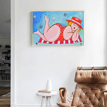 Lade das Bild in den Galerie-Viewer, Mädchen - voller runder Diamant - 40x30cm