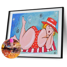 Lade das Bild in den Galerie-Viewer, Mädchen - voller runder Diamant - 40x30cm