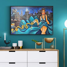 Lade das Bild in den Galerie-Viewer, Mädchen - voller runder Diamant - 40x30cm