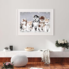 Lade das Bild in den Galerie-Viewer, Welpen Schlafzimmer - voller quadratischer Diamant - 50x40cm
