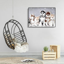 Lade das Bild in den Galerie-Viewer, Welpen Schlafzimmer - voller quadratischer Diamant - 50x40cm