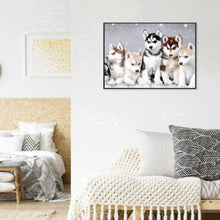 Lade das Bild in den Galerie-Viewer, Welpen Schlafzimmer - voller quadratischer Diamant - 50x40cm
