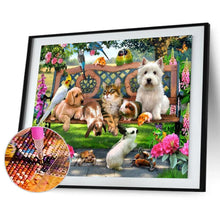 Lade das Bild in den Galerie-Viewer, Katze und Hund Weihnachten - voller quadratischer Diamant - 40x50cm