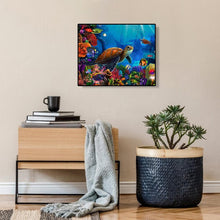 Lade das Bild in den Galerie-Viewer, Meeresschildkröte Tier - voller quadratischer Diamant - 50x40cm