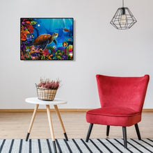Lade das Bild in den Galerie-Viewer, Meeresschildkröte Tier - voller quadratischer Diamant - 50x40cm