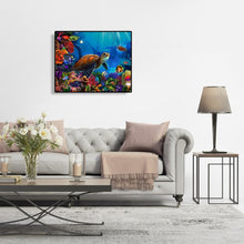 Lade das Bild in den Galerie-Viewer, Meeresschildkröte Tier - voller quadratischer Diamant - 50x40cm