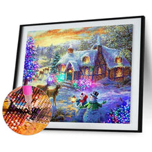 Lade das Bild in den Galerie-Viewer, Schneemann Weihnachten Kinder - voller quadratischer Diamant - 50x40cm