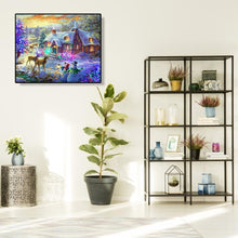 Lade das Bild in den Galerie-Viewer, Schneemann Weihnachten Kinder - voller quadratischer Diamant - 50x40cm