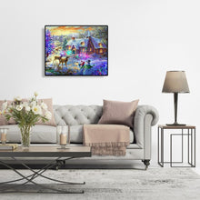 Lade das Bild in den Galerie-Viewer, Schneemann Weihnachten Kinder - voller quadratischer Diamant - 50x40cm