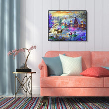 Lade das Bild in den Galerie-Viewer, Schneemann Weihnachten Kinder - voller quadratischer Diamant - 50x40cm