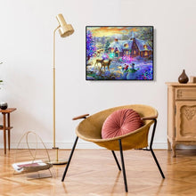 Lade das Bild in den Galerie-Viewer, Schneemann Weihnachten Kinder - voller quadratischer Diamant - 50x40cm