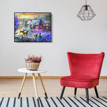 Lade das Bild in den Galerie-Viewer, Schneemann Weihnachten Kinder - voller quadratischer Diamant - 50x40cm