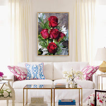 Lade das Bild in den Galerie-Viewer, Blumen-Set - voller runder Diamant - 30x40cm